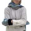 Stewart Blue Muted Lambswool Scarf - Image 2