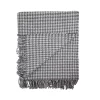 Houndstooth Wool Blanket - Medium Grey - Image 2